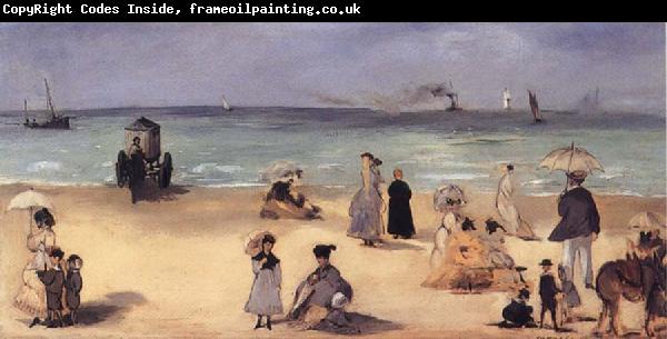 Edouard Manet On the Beach,Boulogne-sur-Mer